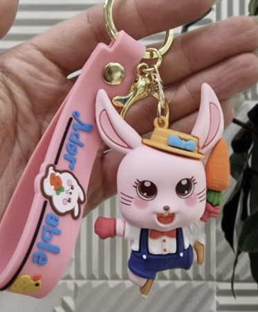 Брелок Зайчик мальчик, синий (Adorable)