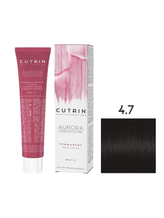 Cutrin Aurora крем-краска для волос 4/7 Черный кофе 60мл