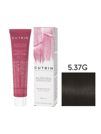 Cutrin Aurora крем-краска для волос 5/37G Светло-коричневое золотое дерево 60мл