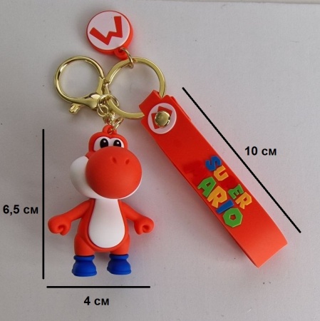 Брелок Супер Марио/ Динозавр Йоши красный (Super Mario)
