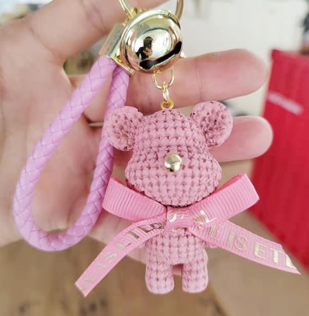 Y&M Брелок Медвежонок BearBrick розовый