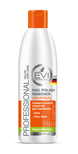 EVI Рrofessional Жидкость для удаления лака и гель-лака Nail Polish Remover 150мл