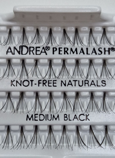 Andrea Пучки ресниц безузелковые средние (medium) черные