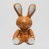Игрушка интерьерная заяц MCM средний со стразами коричневый