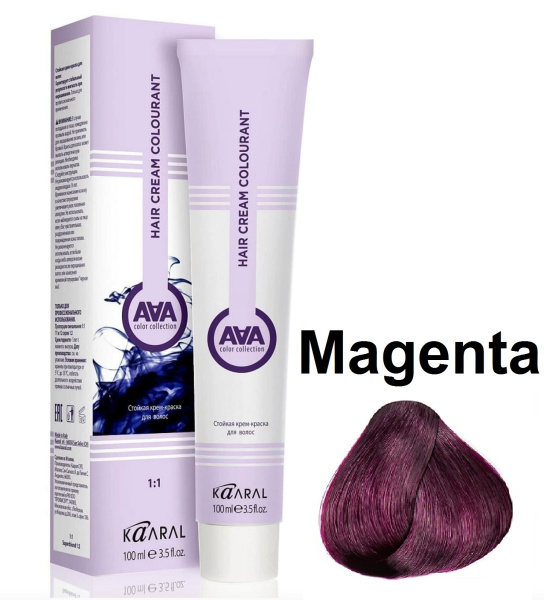 Kaaral AAA Крем-краска для волос Magenta фуксия корректор 100мл