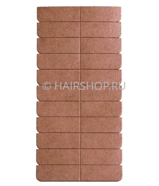 Hairshop Полоски для ленточного наращивания (40х8мм), коричневый 44шт