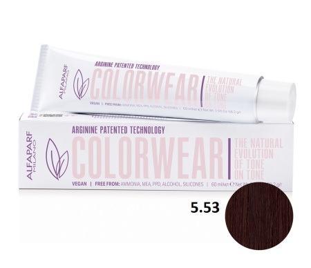 Alfaparf Milano Color Wear Краситель для волос тон-в-тон 5/53 светлый махагоново-золотистый (какао) коричневый 60мл