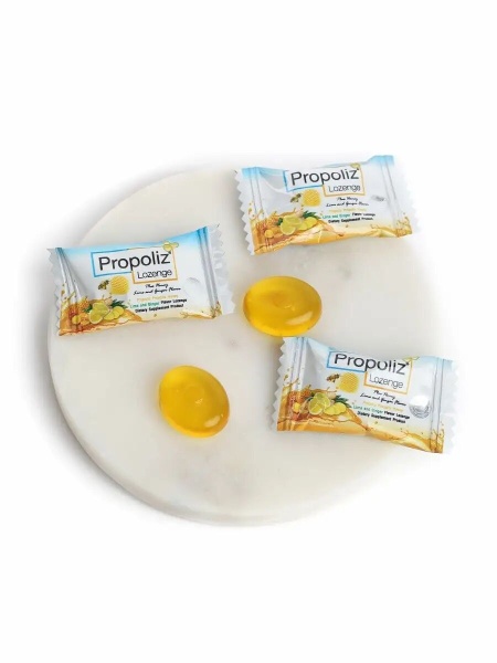 Propoliz Леденцы от боли в горле с медом, лаймом и имбирем Lozenge 8шт
