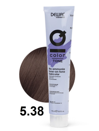 Dewal Cosmetics Крем-краска тон-в-тон IQ Color Tone 5/38 светлый золотисто-коричневый брюнет, 90мл