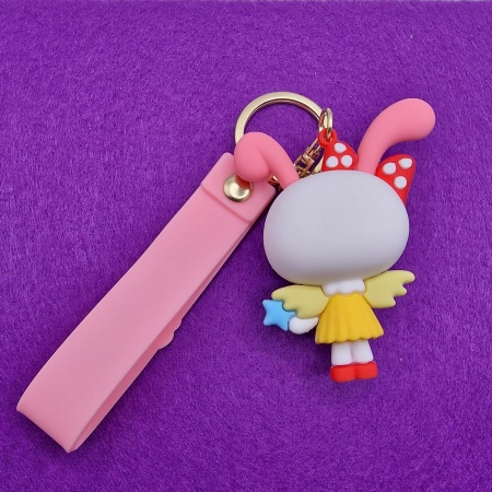 Брелок Зайчик девочка в желтом платье (Adorable)