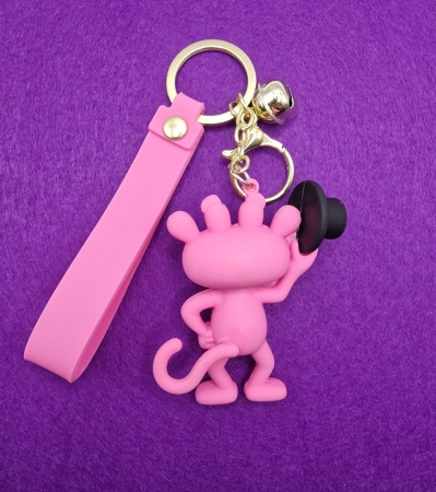 Брелок Розовая Пантера со шляпой (Pink Panther)