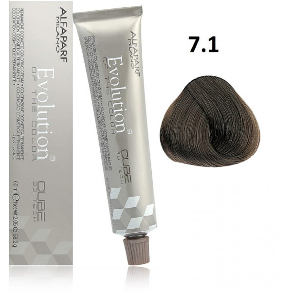 Alfaparf Milano Evolution of the Color Крем-краска для волос 7/1 средний пепельный блонд 60мл
