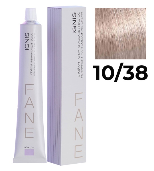 IGNIS стойкая крем-краска для волос 10/38 90мл