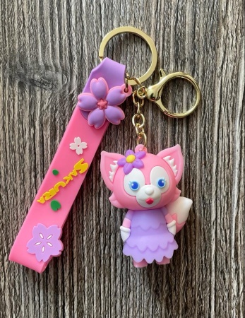 Y&M Брелок Лисенок фиолетовое платье (Sakura)