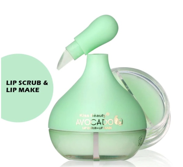 KISS Beauty Скраб-маска для губ с экстрактом авокадо Avocado Lip Scrub+Lip Mask 7,5гр+4гр