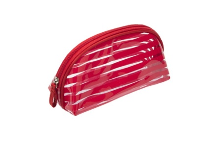 Косметичка Пляжный фрукт DEWAL BEAUTY BG-12 (19х8,5х11,5см) с красными полосами