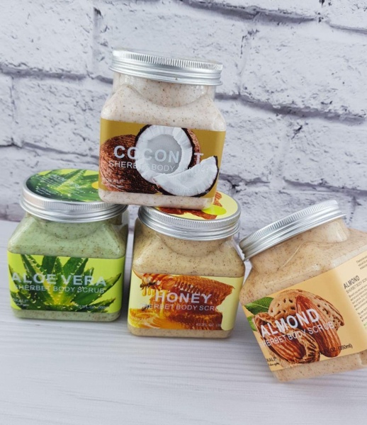 Wokali Скраб для тела Алое вера Aloe vera Sherbet Body Scrub 350мл