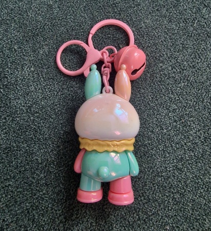 Брелок Заяц перламутровый бирюзовый