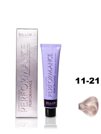 Ollin Performance крем-краска для волос 11/21 специальный блондин фиолетово-пепельный 60мл