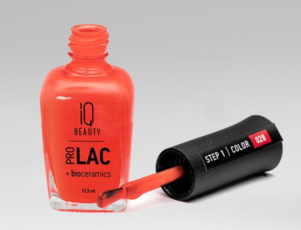 IQ Beauty Сolor ProLac+ Лак для ногтей укрепляющий с биокерамикой You Can Do It №028 12,5мл