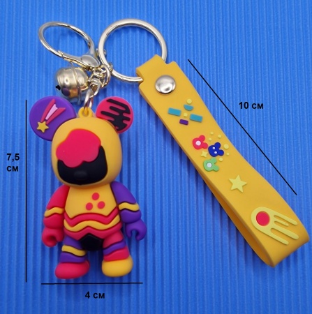 Брелок Мишка робот, оранжевый