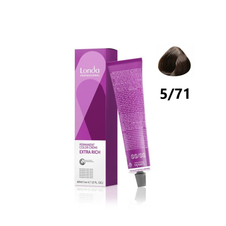 Londa Color Permanent крем-краска для волос 5/71 светлый шатен коричнево-пепельный 60мл