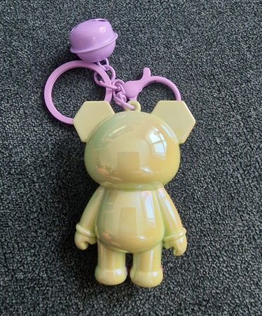 Брелок Мишка перламутровый фиолетовый