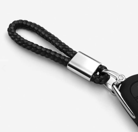 Брелок с плетеной ручкой, коричневый