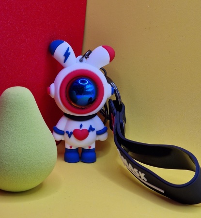 Y&M Брелок Космонавт Заяц синий (Mask)