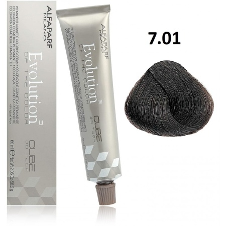 Alfaparf Milano Evolution of the Color Крем-краска для волос 7/01 средний прозрачно-пепельный блонд 60мл