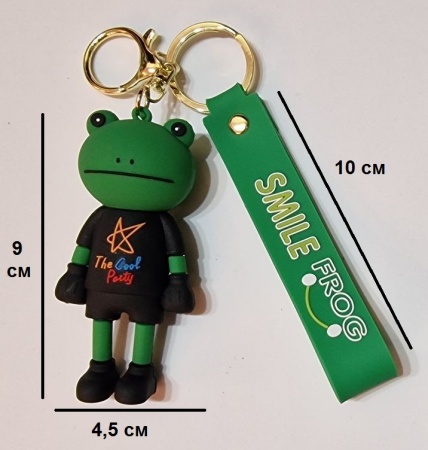 Y&M Брелок Лягушка черный (Smile Frog)