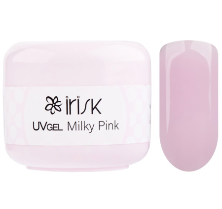 IRISK Гель для наращивания ногтей однофазный камуфлирующий ABC Milky Pink (розовый) 15мл