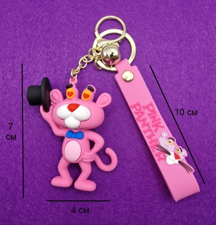 Брелок Розовая Пантера со шляпой (Pink Panther)