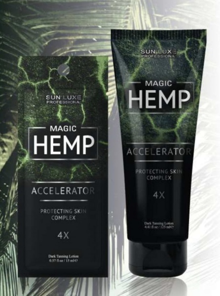 Sun luxe Крем для загара Magic Hemp с маслами семян конопли и экстракта алоэ (4 бронзатора) 15мл