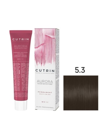 Cutrin Aurora крем-краска для волос 5/3 Светлый золотисто-коричневый 60мл