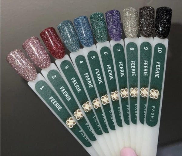 PASHE Гель-лак для ногтей светоотражающий Feerie №04 (небо в алмазах) 9 мл