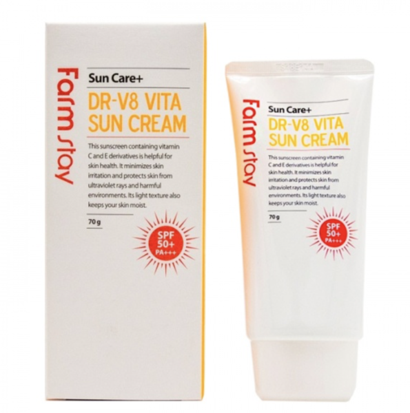 FarmStay Крем солнцезащитный DR-V8 Vita Sun Cream SPF 50/PA+++ 70гр
