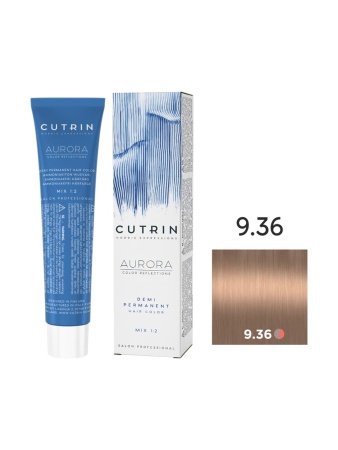 Cutrin Aurora Demi крем-краска для волос 9/36 Очень светлый золотой песок 60мл