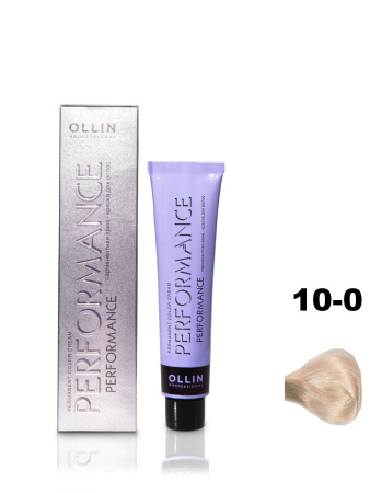 Ollin Performance крем-краска для волос 10/0 светлый блондин 60мл