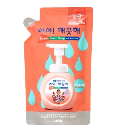Lion Мыло жидкое пенное для рук с персиком Ai kekute Foaming Handsoap Peach 200мл