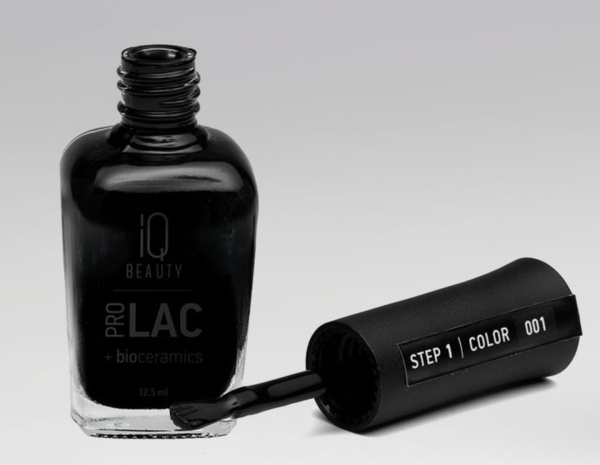 IQ Beauty Сolor ProLac+ Лак для ногтей укрепляющий с биокерамикой Feminine №001 12,5мл