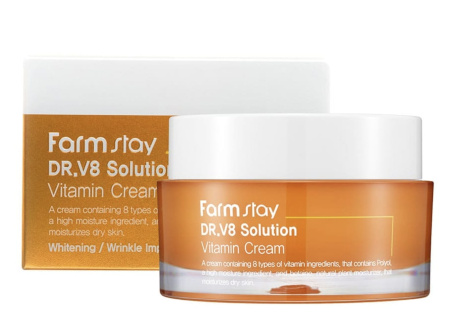 FarmStay Крем для лица c витаминами DR-V8 Solution Vitamin Cream 50мл