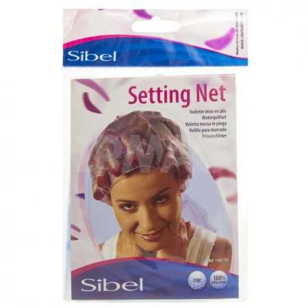 Сеточка-косынка для бигуди мелкая, голубая