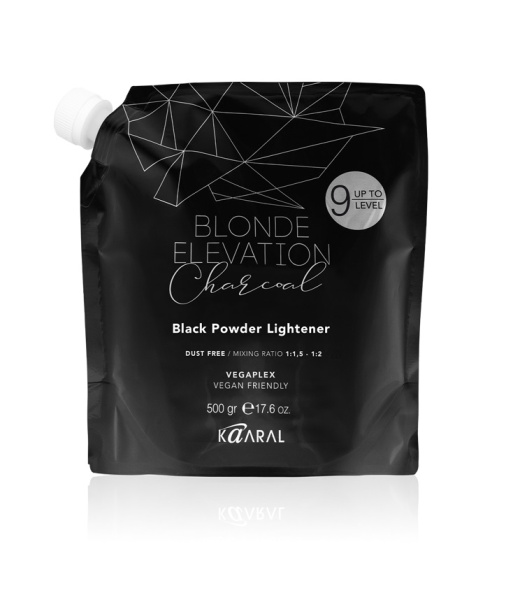 Kaaral Blonde Elevation Пудра для обесцвечивания волос черная Charcoal Black Powder Lightener 500гр
