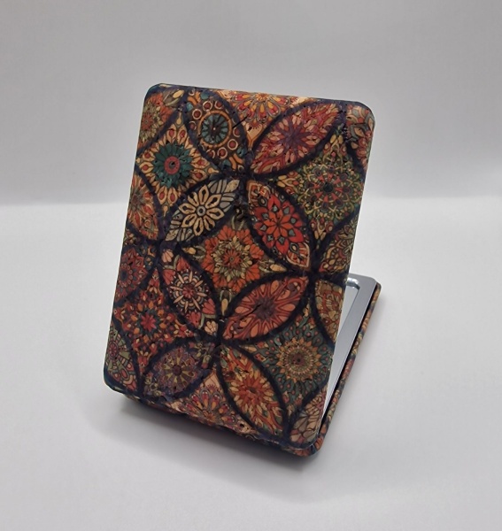 Зеркало карманное двухсторонее прямоугольное (8,5*6см) геометрия-2