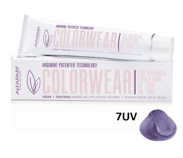 Alfaparf Milano Color Wear Краситель для волос тон-в-тон 7 UV средний ультра фиолетовый блонд 60мл