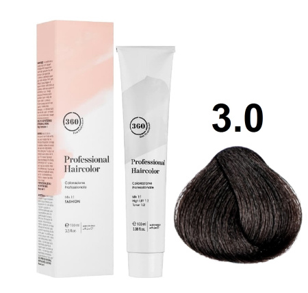 360 Professional Haircolor Крем-краска для волос 3/0 темный каштан, 100мл
