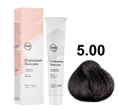 360 Professional Haircolor Крем-краска для волос 5/00 светлый каштан интенсивный, 100мл
