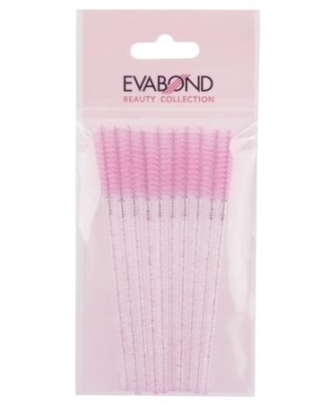 Evabond Щетка для ресниц винтовая 10шт