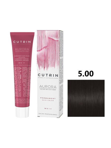 Cutrin Aurora крем-краска для волос 5/00 Интенсивный светло-коричневый 60мл